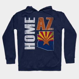 Vintage Arizona Home Flag Map Arizonian Hoodie